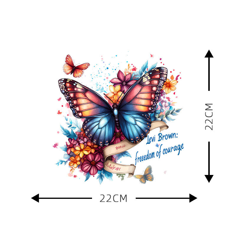 Wholesale 10pcs Colorful Flower Butterfly UV DTF Ready to Press Transfers Wraps