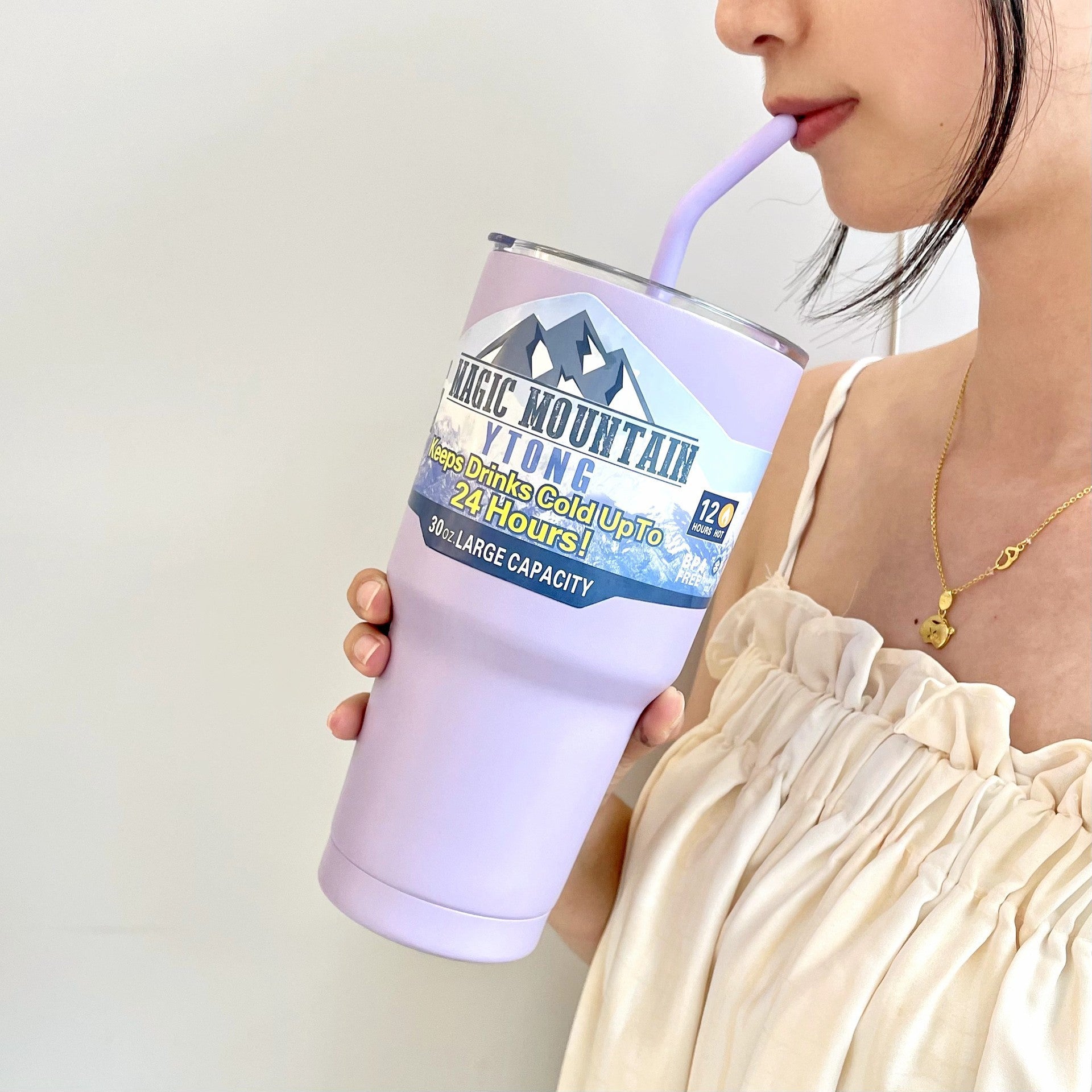 Wholesale Big Mac Large Capacity Insulated Car Straw 40oz Handle Ice Blaster Cup