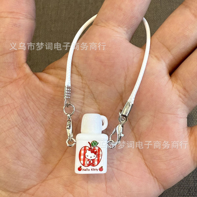 Wholesale  Mini Model Ribbon Cartoon Meow Thermos Doll Accessories