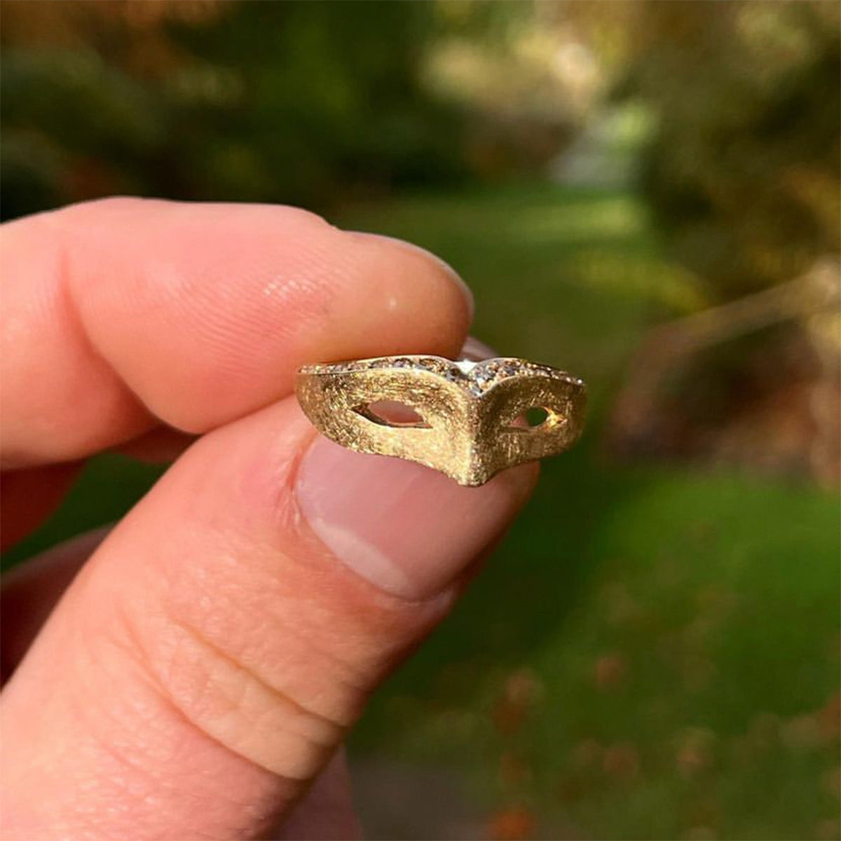 Wholesale Copper 18K Real Gold Masquerade Ring