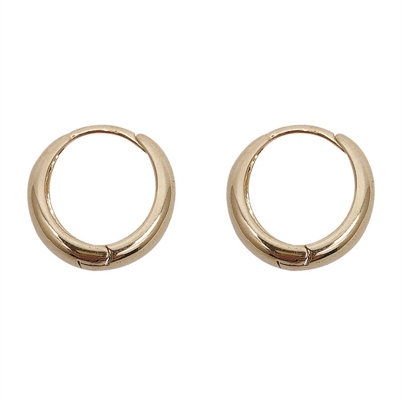 Wholesale water drop hoop light luxury high-end new plain hoop unique earrings