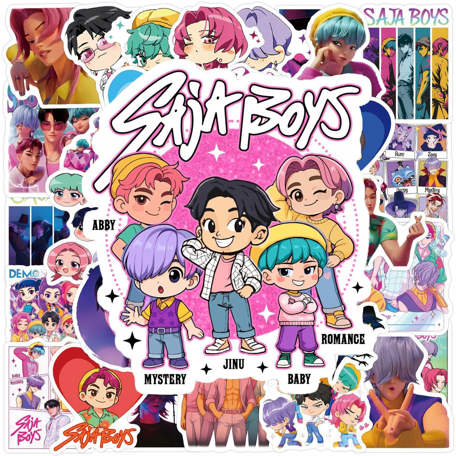 Wholesale 110 Cute Cartoon Demon Hunting Witch Waterproof Vinyl Stickers   OLY Exclusive