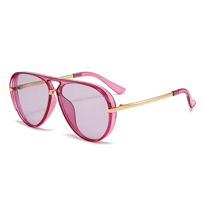 Wholesale Pilot Retro Large Frame  Mirror Sunglasses