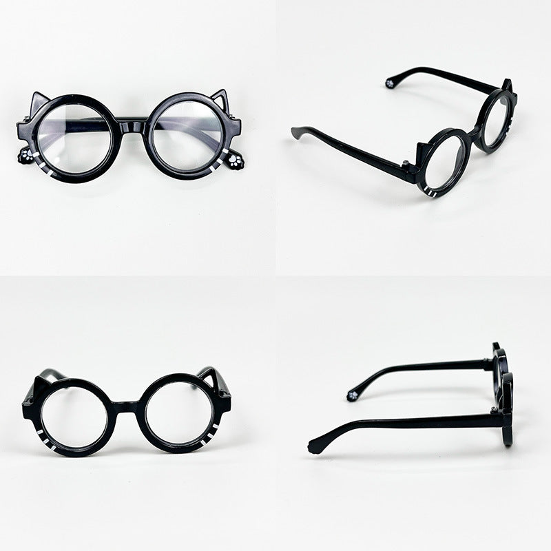 Wholesale 6. 5cm wide cat sunglasses  Doll Accessories