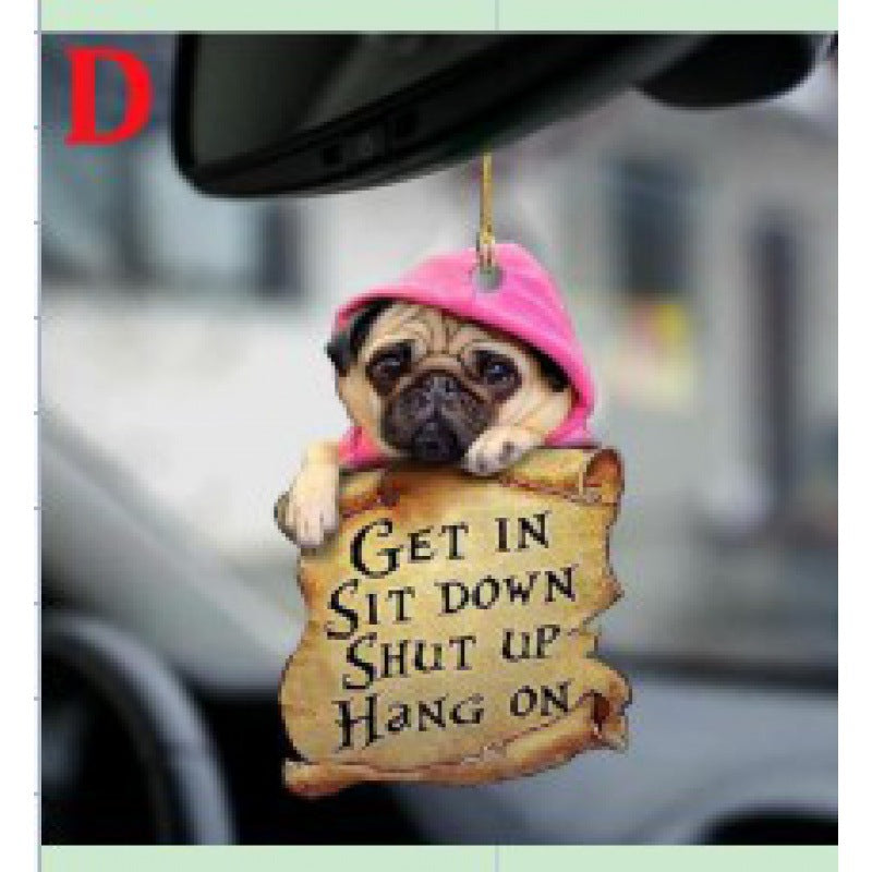 Wholesale Acrylic Dog Car Mirror Decoration Pendant