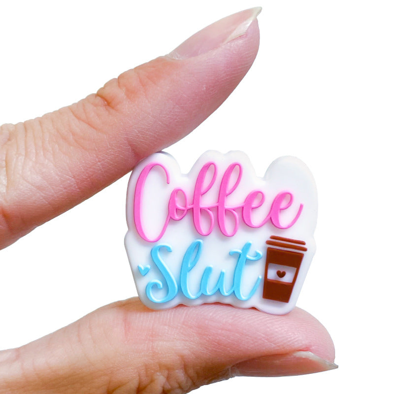 Wholesale 10PCS Food Grade Baby Chewy Coffee Silicone Beads