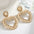 Wholesale Valentine's Day Hot Love earrings fashion color alloy rhinestone hollow love earrings jewelry