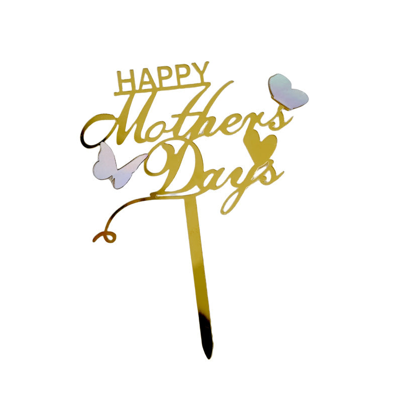 Wholesale10PCS/PACK Mother's Day Fantasy Butterfly Acrylic Cake Decoration