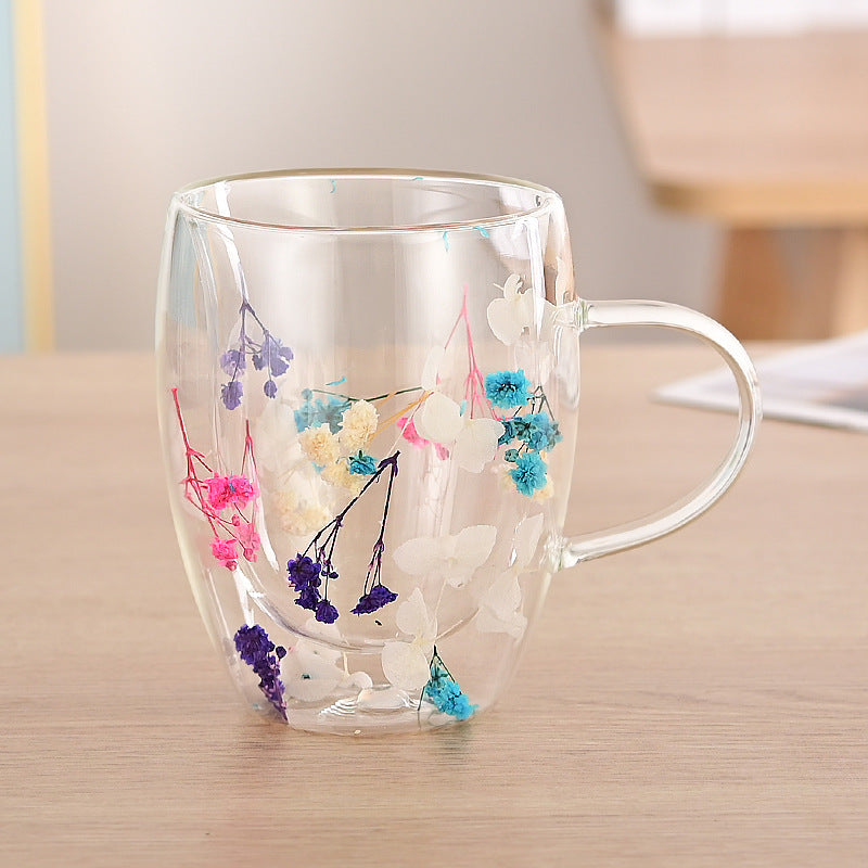 Wholesale New Double-layer High Borosilicate Glass with High Aesthetic Value and Multiple Styles of Glass Cup