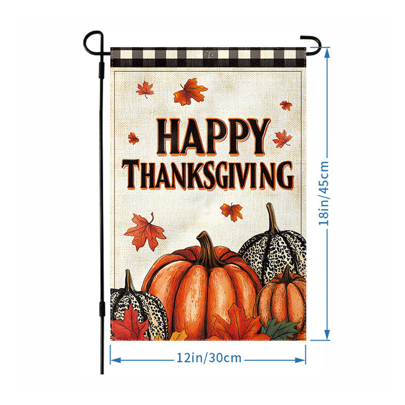 Wholesale Thanksgiving Garden Flag Hanging Flag Party Atmosphere Garden Flag