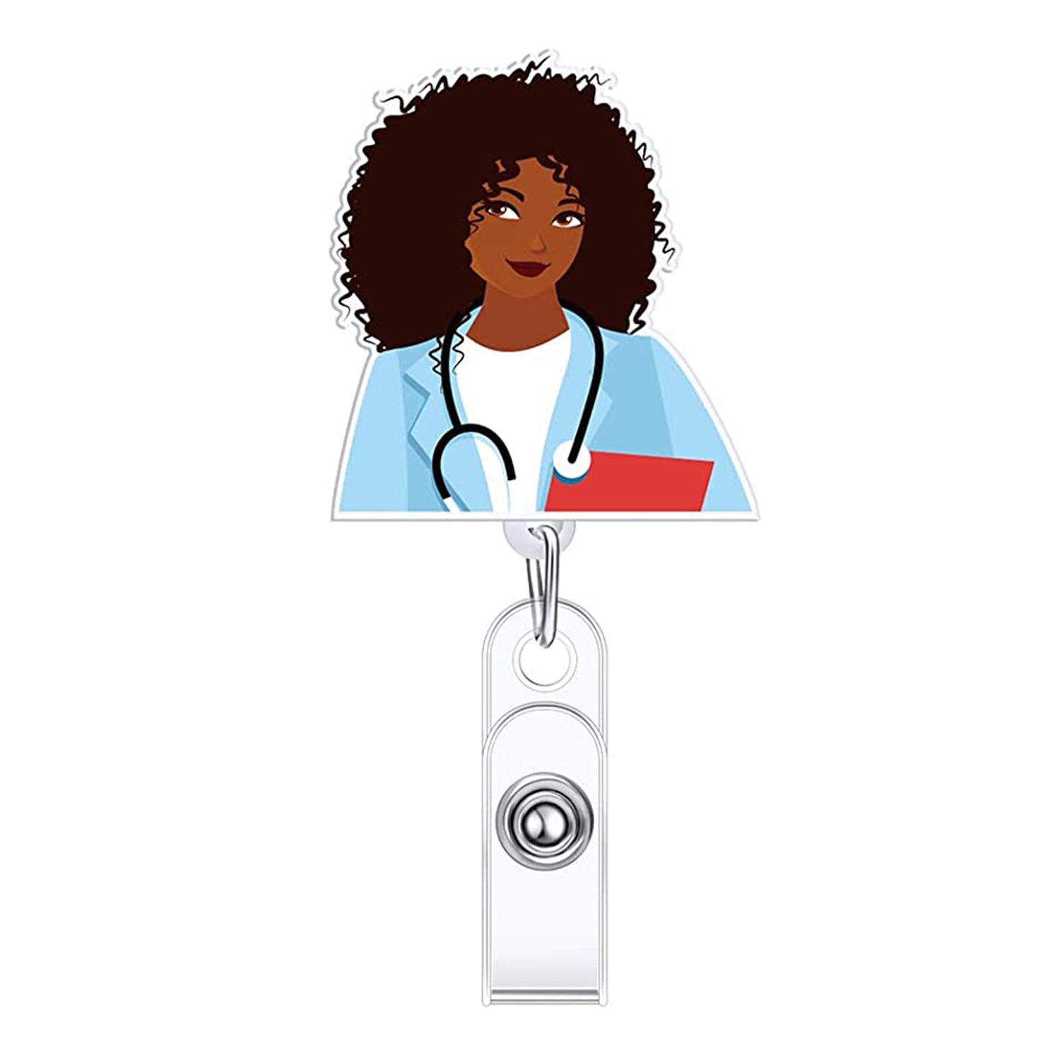 Wholesale Doctor Nurse Badge Scroll Retractable Keychain