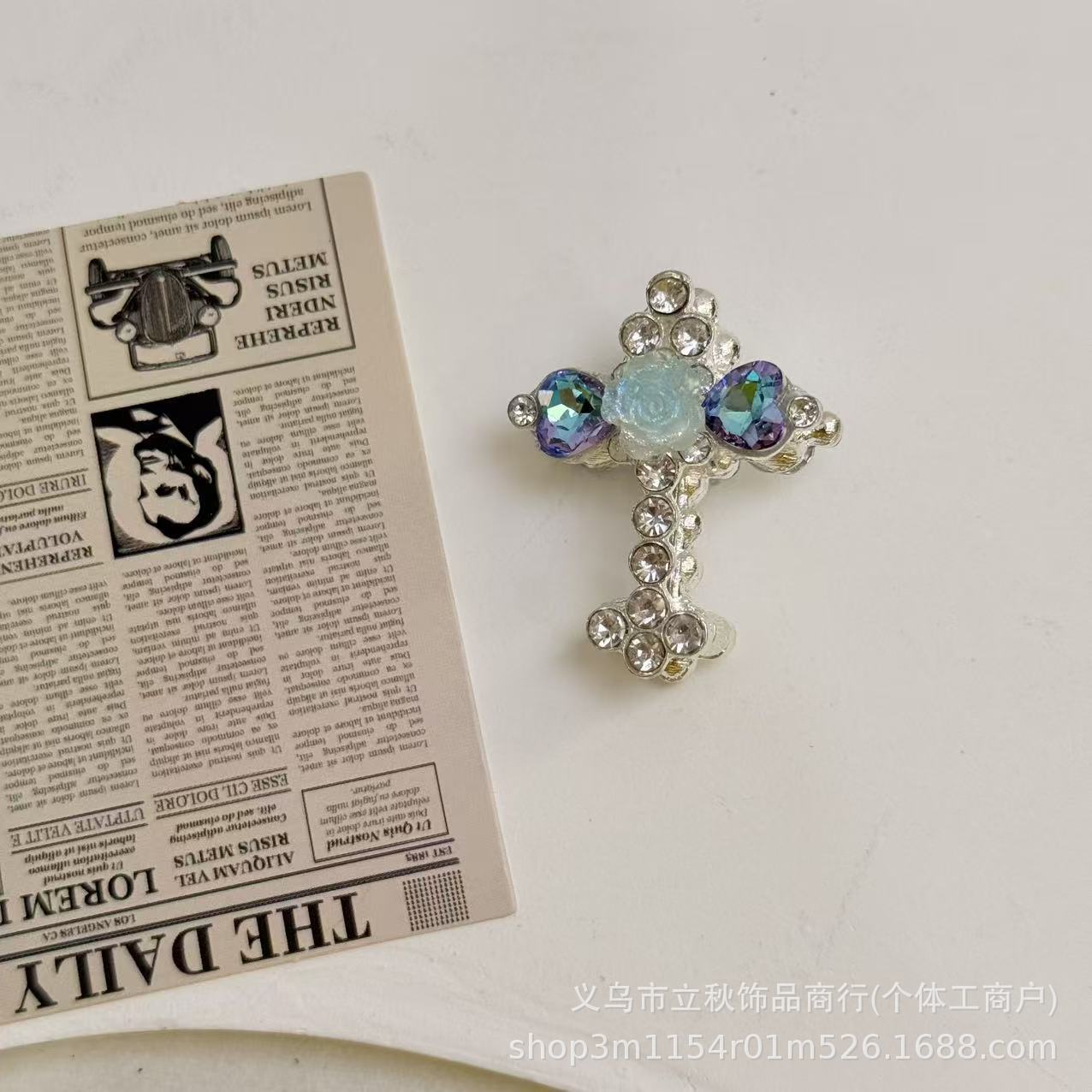 Wholesale DIY jewelry cross series designed with straight-hole beads