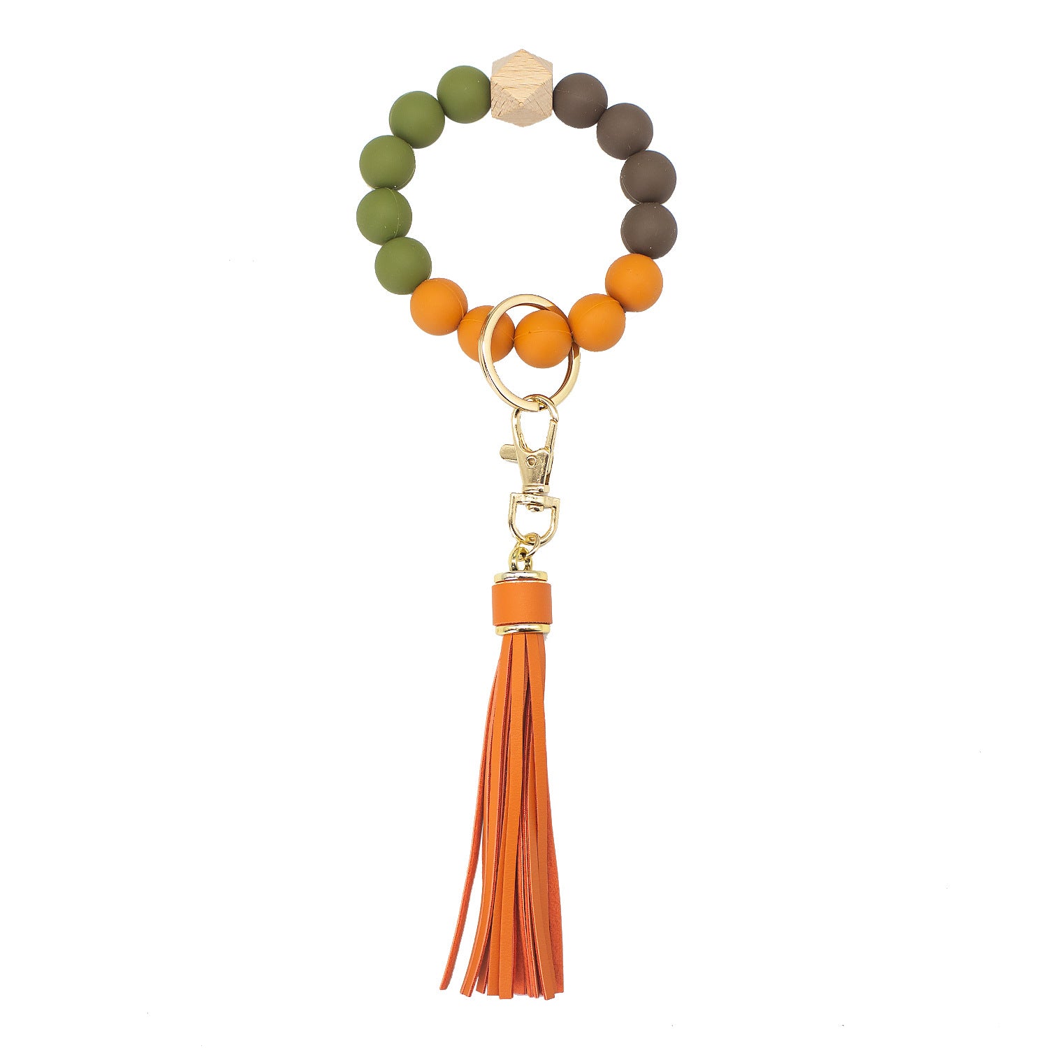 Wholesale Tassel Wood Beads Silicone Beads Wrist Keychain