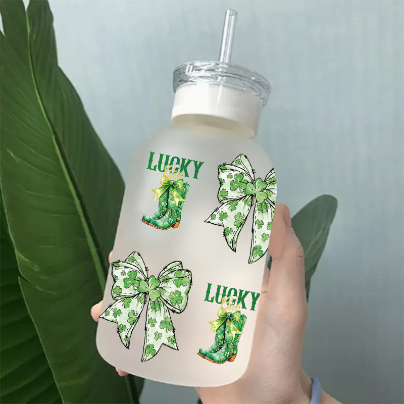 Wholesale UV transfer sticker for glass cups crystal label crystal sticker 16OZ UV DTF WRAPS