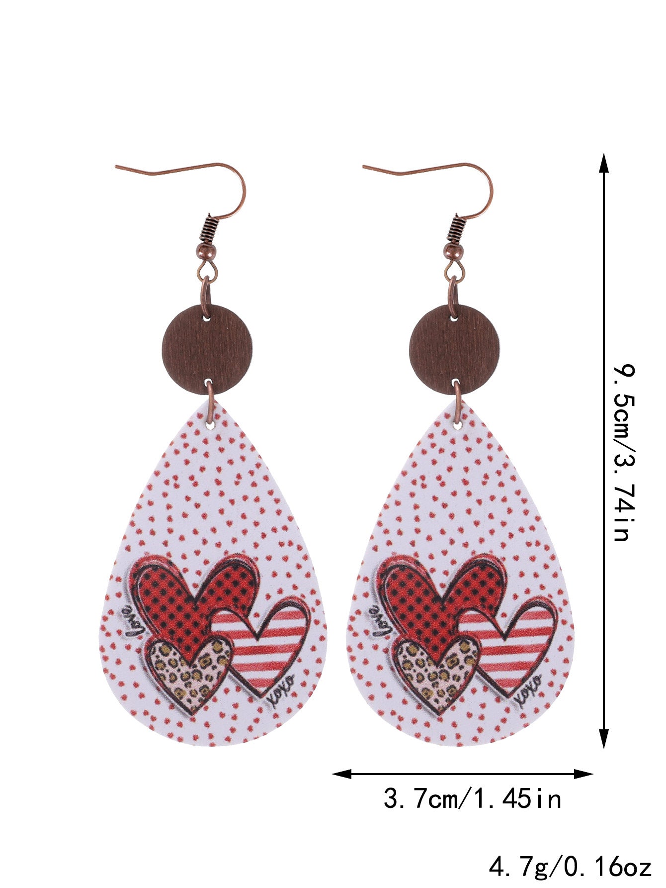 Wholesale Valentine' s Day Love Cherry Wine Glass Earrings