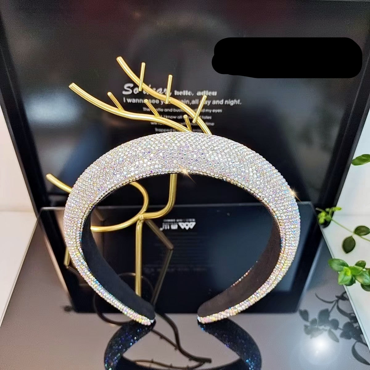 Wholesale High-grade colorful diamond high headband