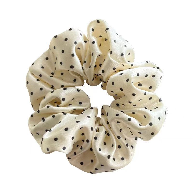 Wholesale  Satin Wave Dot Large Intestine Hair Scrunchies