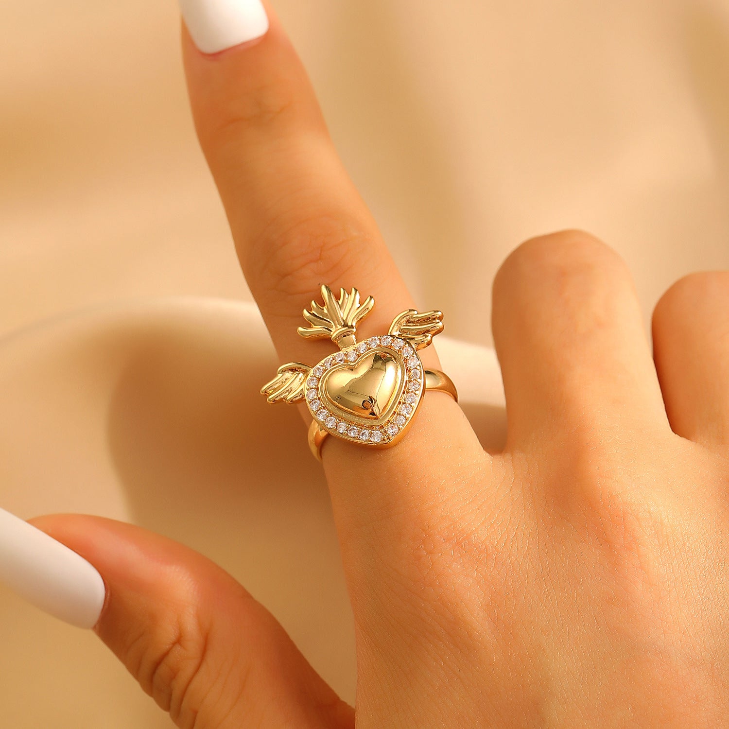 Wholesale Silver Multiple Sacred Heart Love Necklace