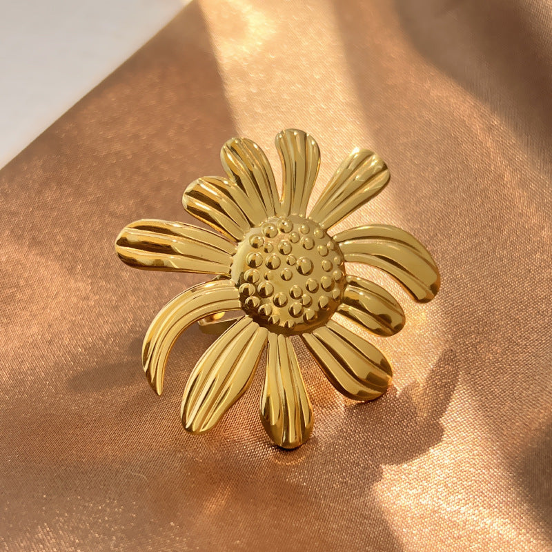 Wholesale Flower Leaf Starfish Stainless Steel Ring for Women