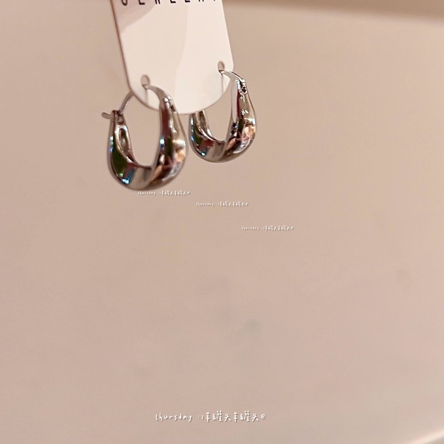 Wholesale Exaggerated glossy metal circle earrings