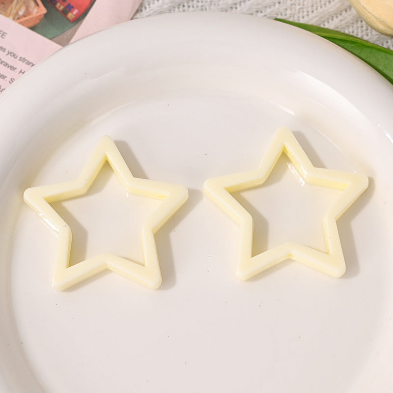 Wholesale  5pcs/pack  Large macaron-colored five-pointed star beads   Acrylic Beads