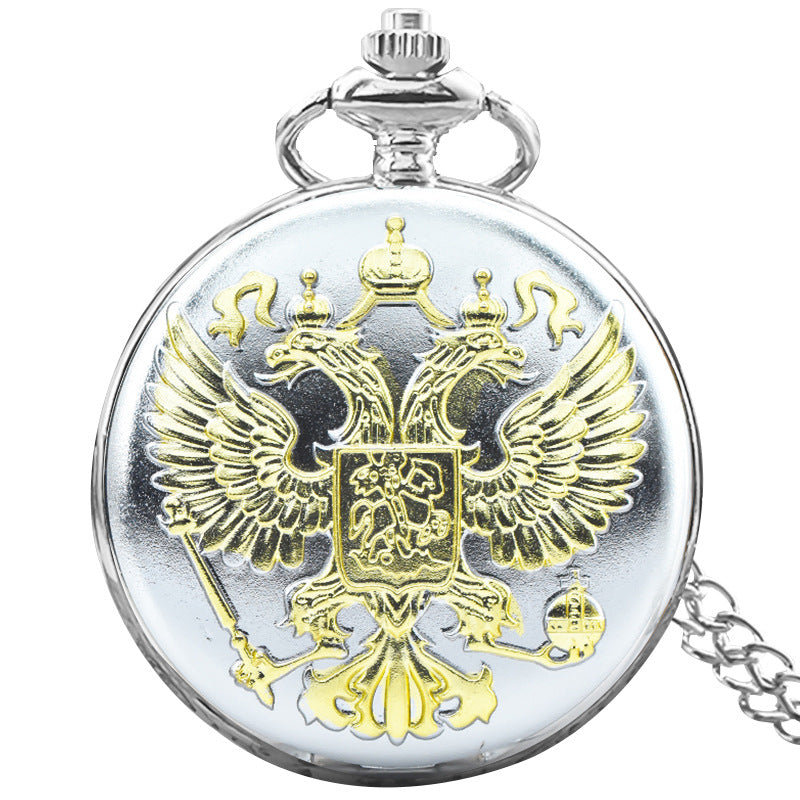 Wholesale Vintage antique bronze carved falcon pocket watch