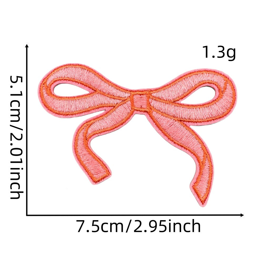 Wholesale Colorful bow embroidery DIY Patches