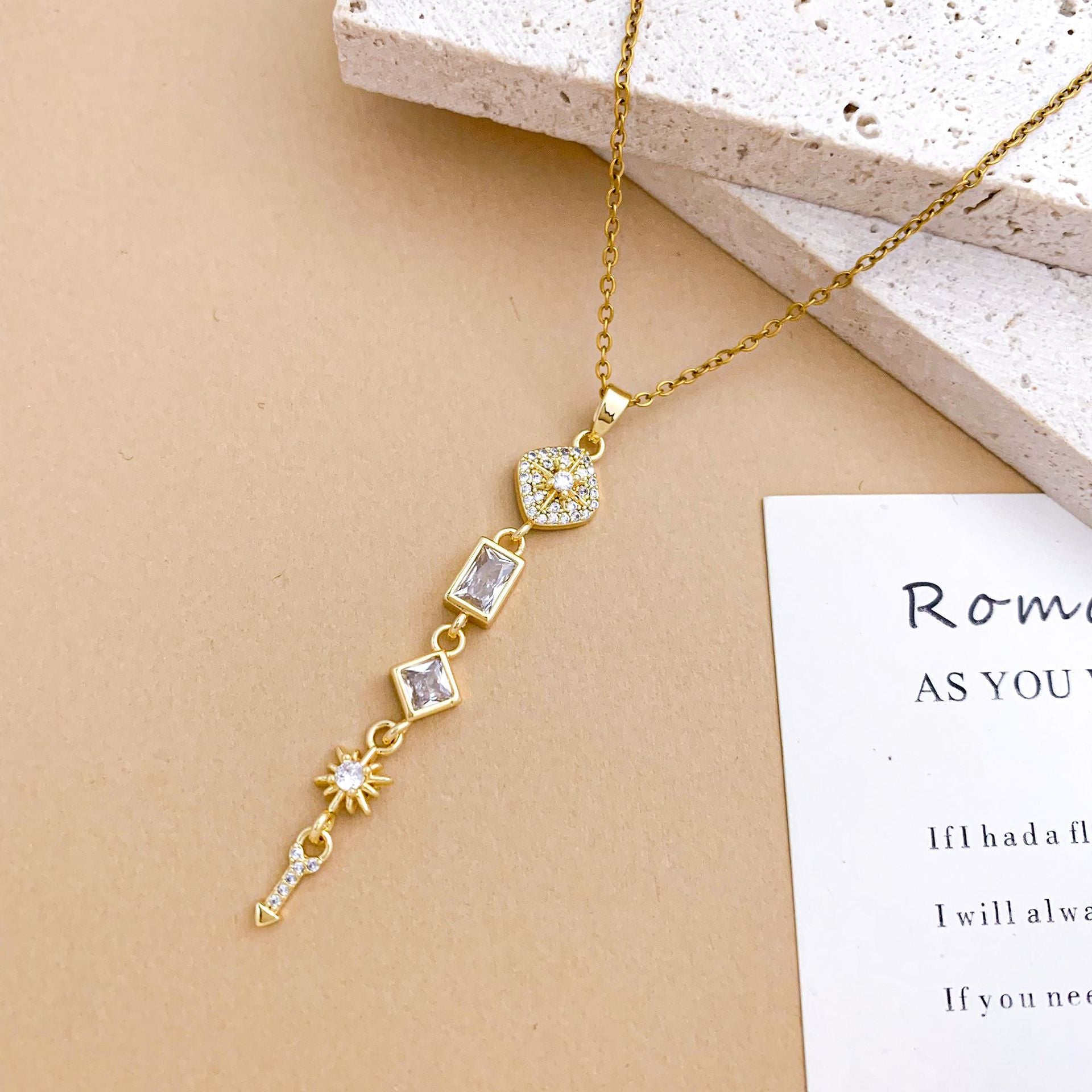 Wholesale Bow Necklace Accessories Women' s Luxury Titanium Steel Necklace