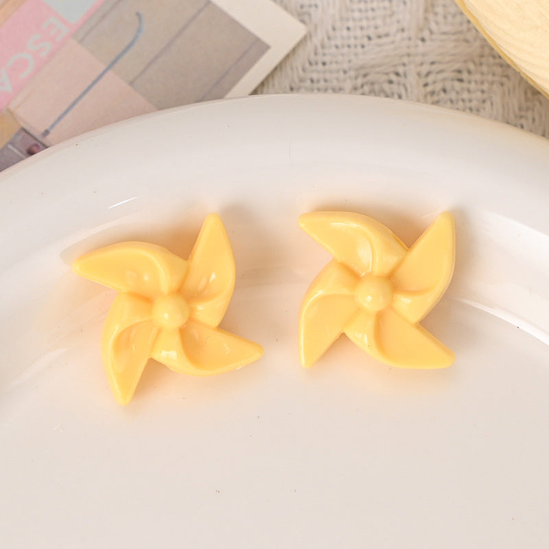 Wholesale  10pcs/pack Colorful small windmill loose beads with holes and special shaped beads