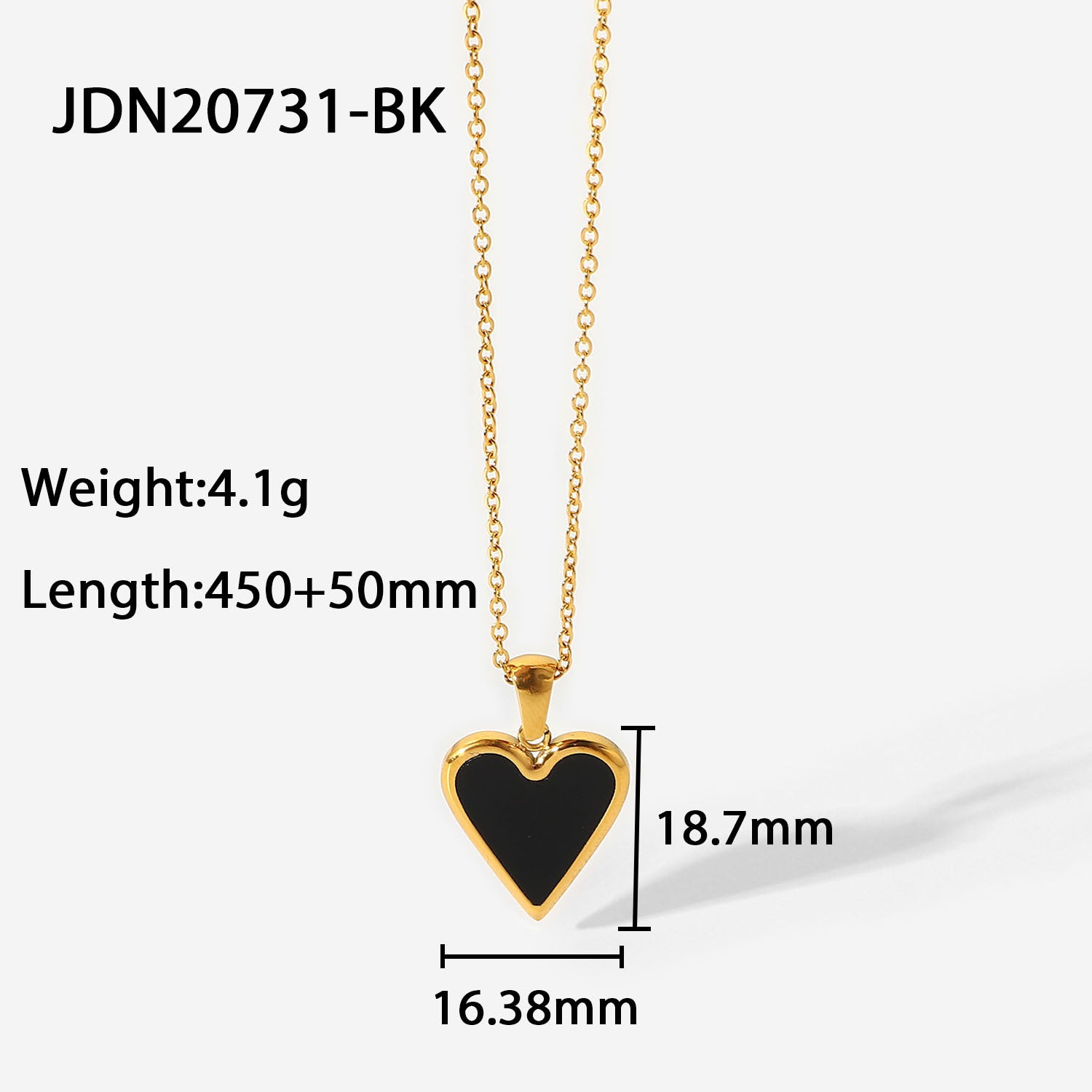 Wholesale Valentine's Day 18K Gold Love Titanium Steel Necklace