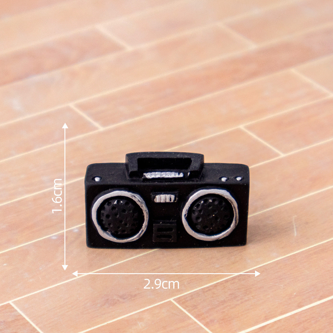 Wholesale 3pcs Simulation Retro Home Appliances TV Radio Micro Landscape Mini  Doll Accessories