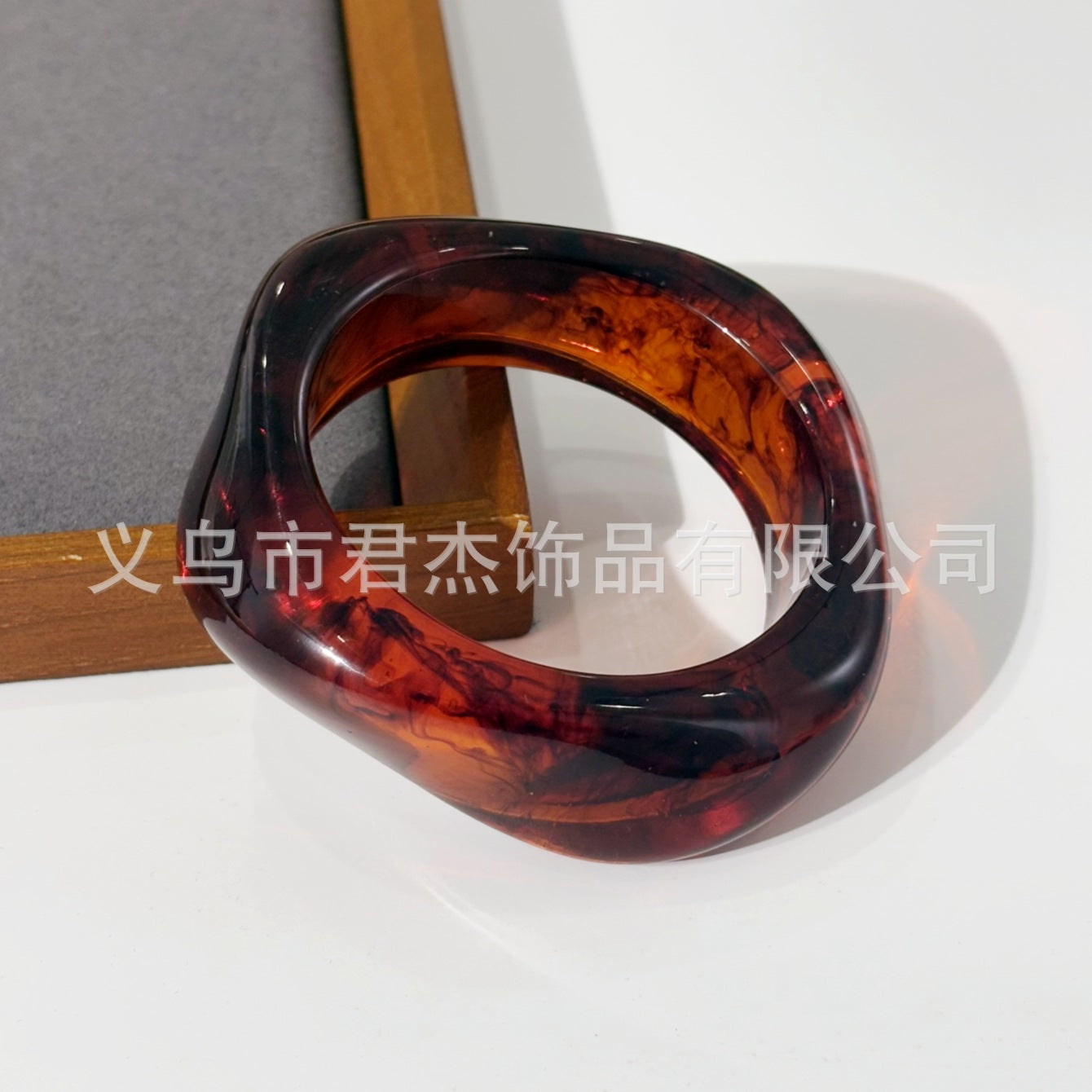 Wholesale marble pattern bracelet personality exaggerated acrylic geometric polygon