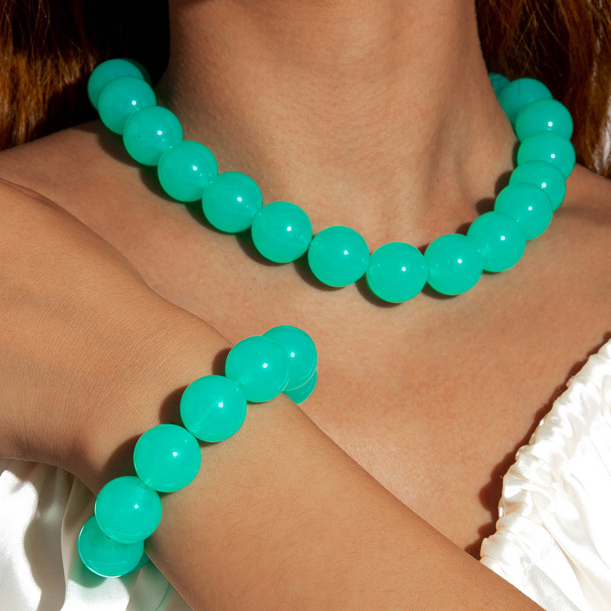 Wholesale Colorful Acrylic Beaded Necklace