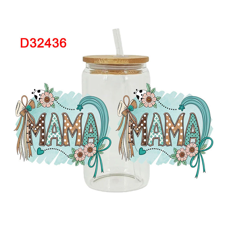 Wholesale  Christmas tree 16oz Cup UV DTF Wraps