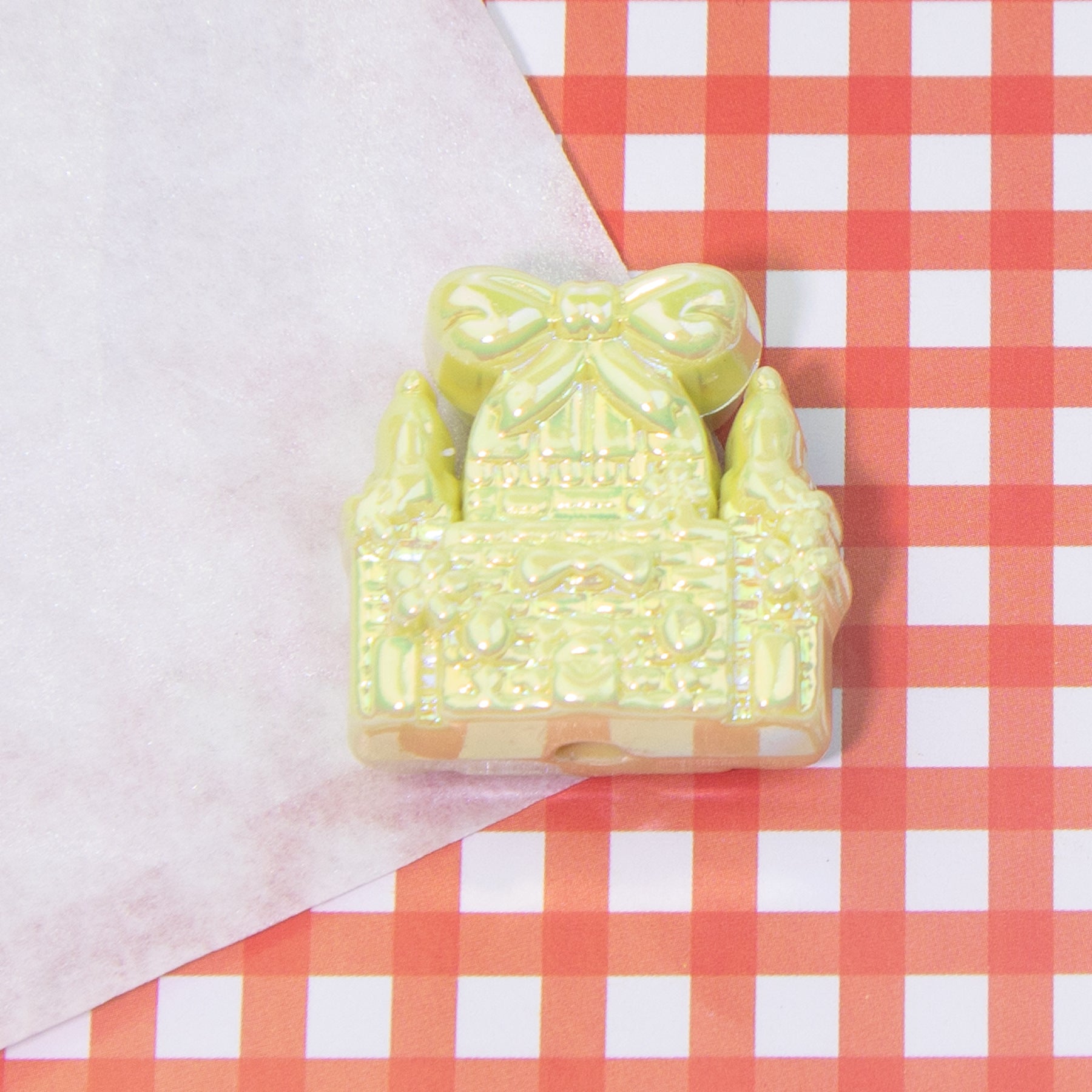 Wholesale Double-sided Engraved Childlike Fantasy Castle Acrylic Beads