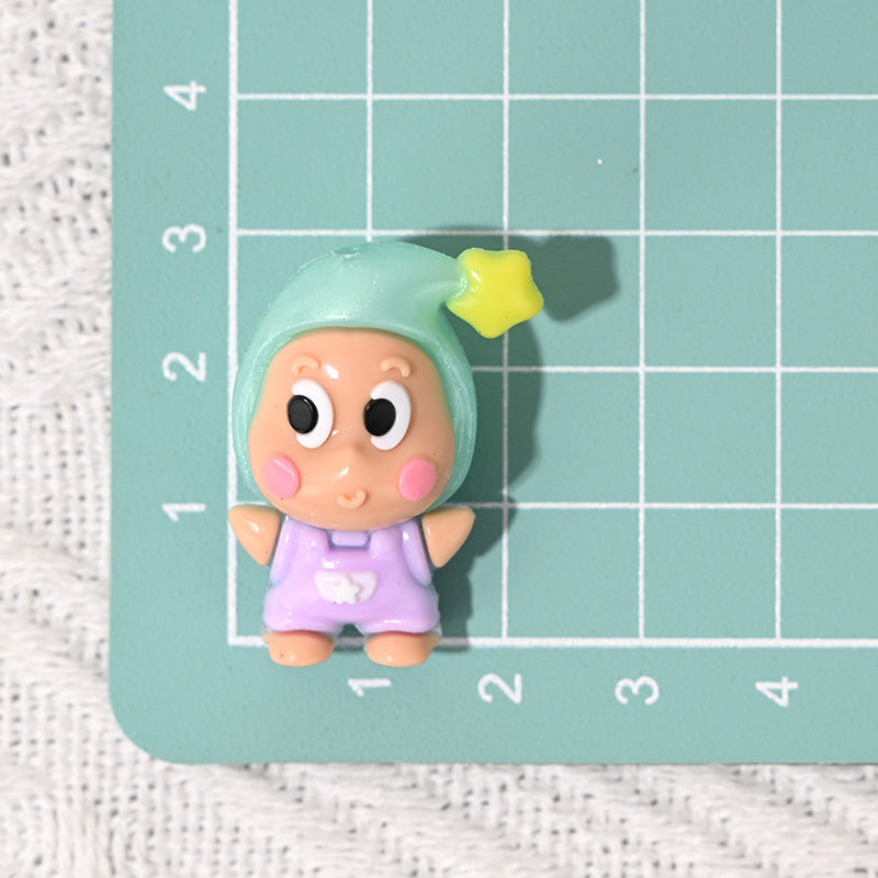 Wholesale 5pcs/pack DIY Cartoon Rubber Bead Plush Toy Keychain OLY Exclusive