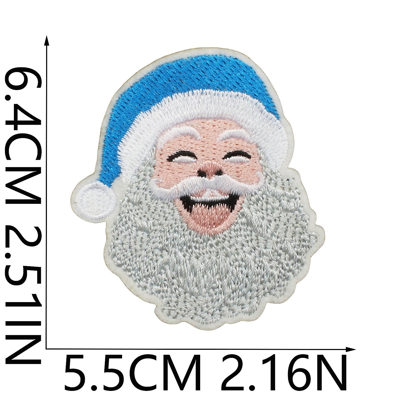 Wholesale Blue and white Christmas embroidered DIY Patches