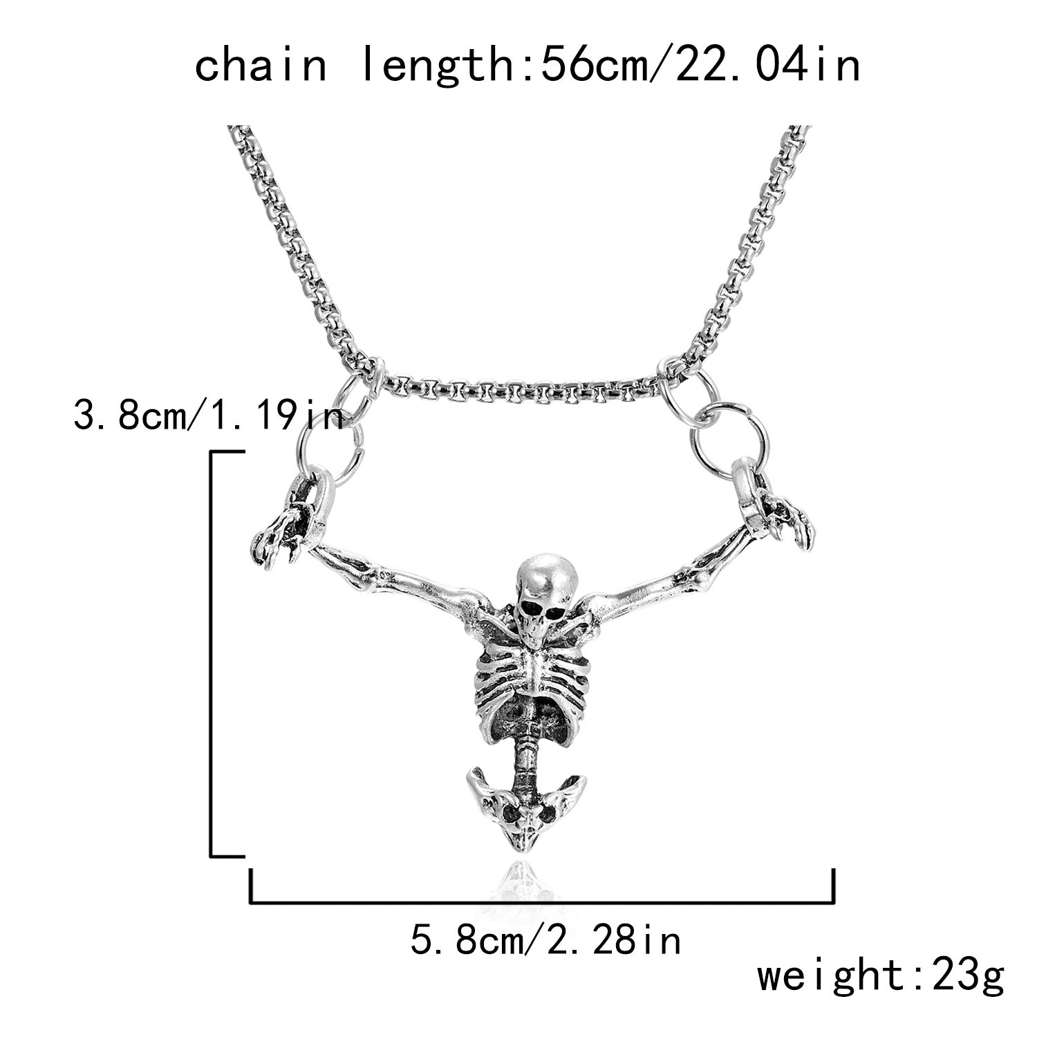 Wholesale Personalized Retro Halloween Punk Style Skull Necklace