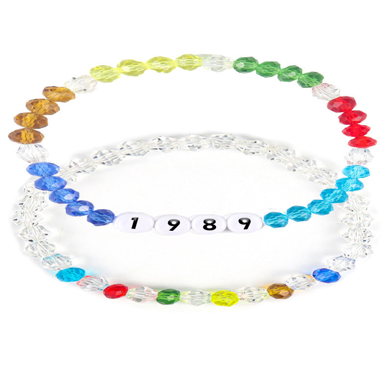 Wholesale Taylor English Name Crystal Bead Bracelet