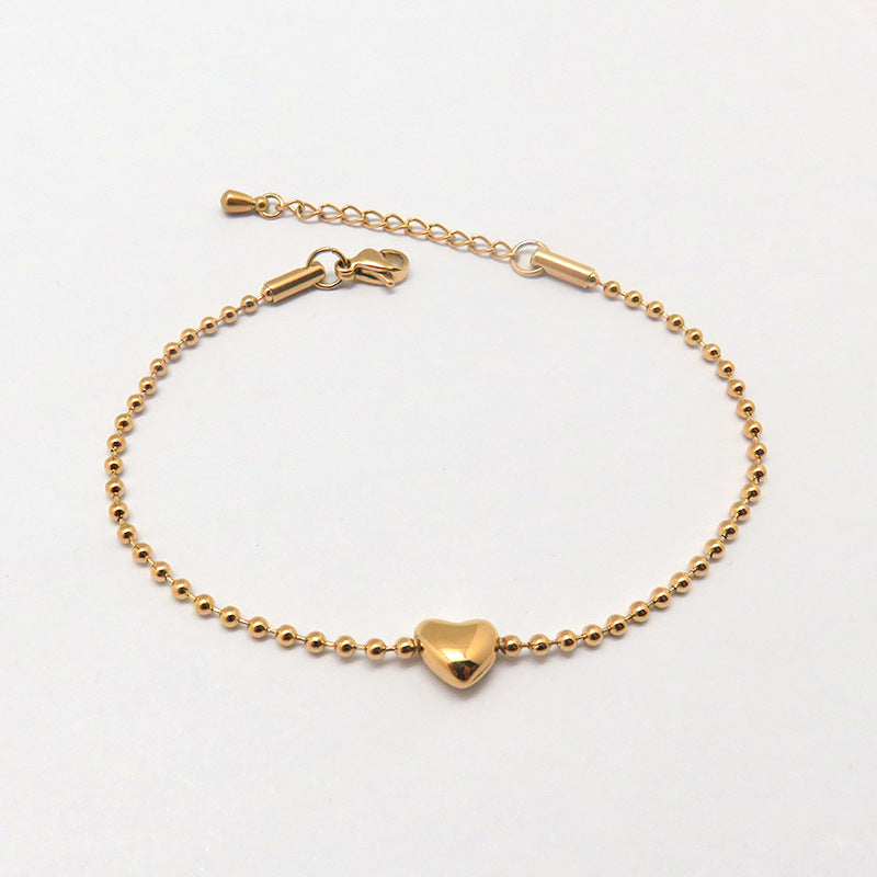 Wholesale Fashion all-match titanium steel bracelet women's European and American new 18K gold stainless steel love bracelet high sense