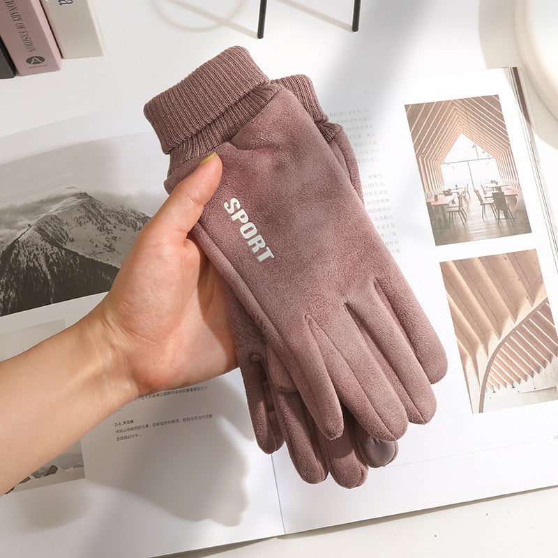 Wholesale Autumn and Winter Suede Gloves