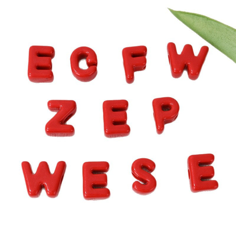 Wholesale 5pcs/pack Acrylic Colorful Letter Beads DIY Jewelry Accessories