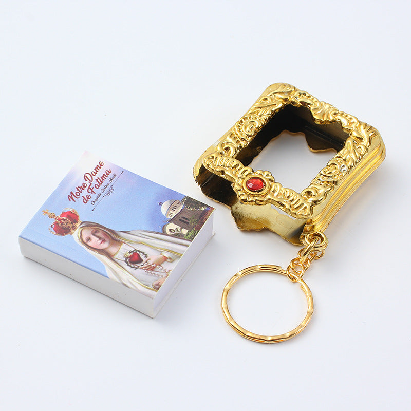 Wholesale Plastic Frame Paper Cartoon Keychain