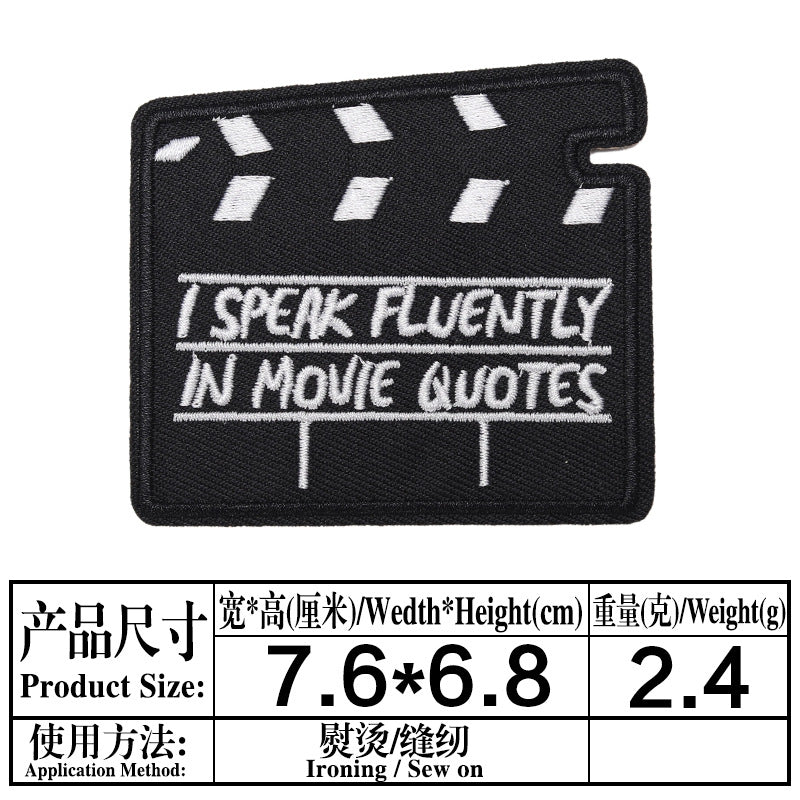 Wholesale Twill Embroidered Alphabet Patches Black White Rectangle Applique 33 Styles For Sweater DIY Craft Supply