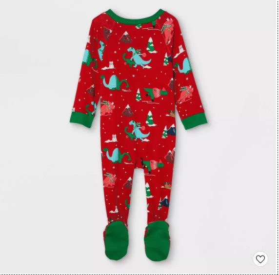 Wholesale Christmas Printed Parent-child Long-sleeved Pajamas Set