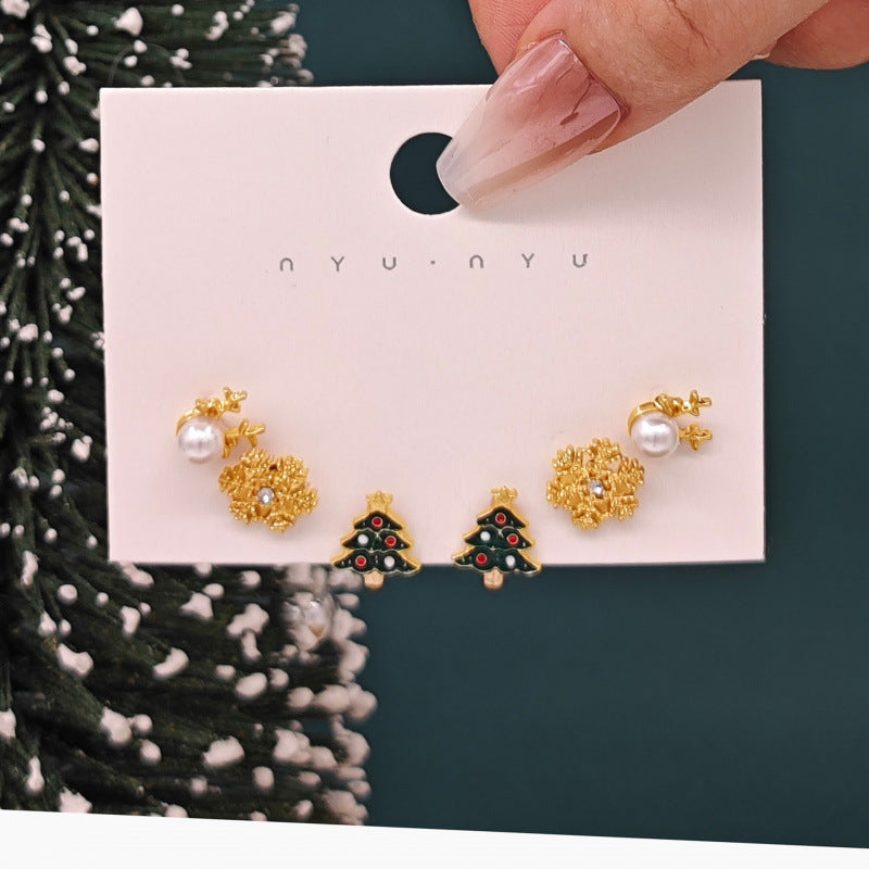 Wholesale Alloy Snowman  Gift Earrings