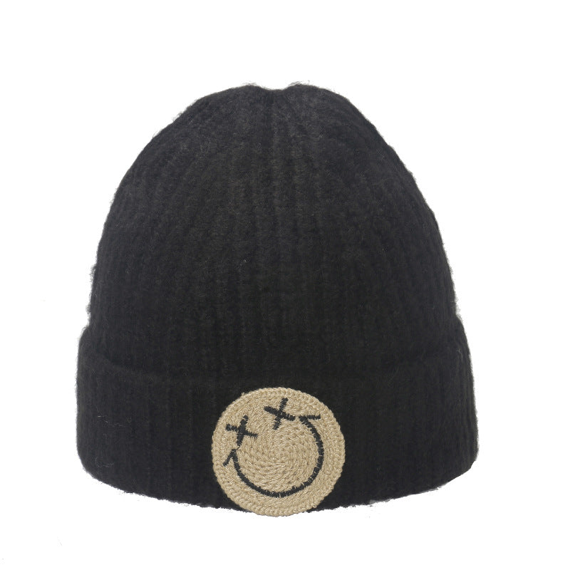 Wholesale Autumn and Winter Smiley Knitted Acrylic Beanie