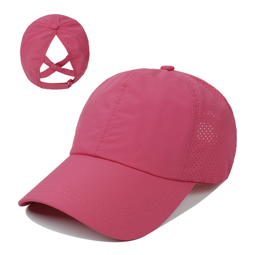 Wholesale Outdoor Sports Horsetail Breathable Mesh Polyester Baseball Cap