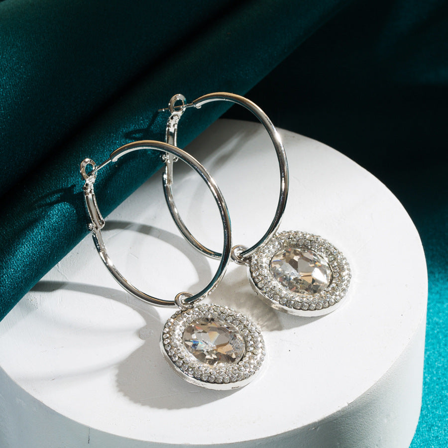 Wholesale Pearl Glass Diamond Earrings