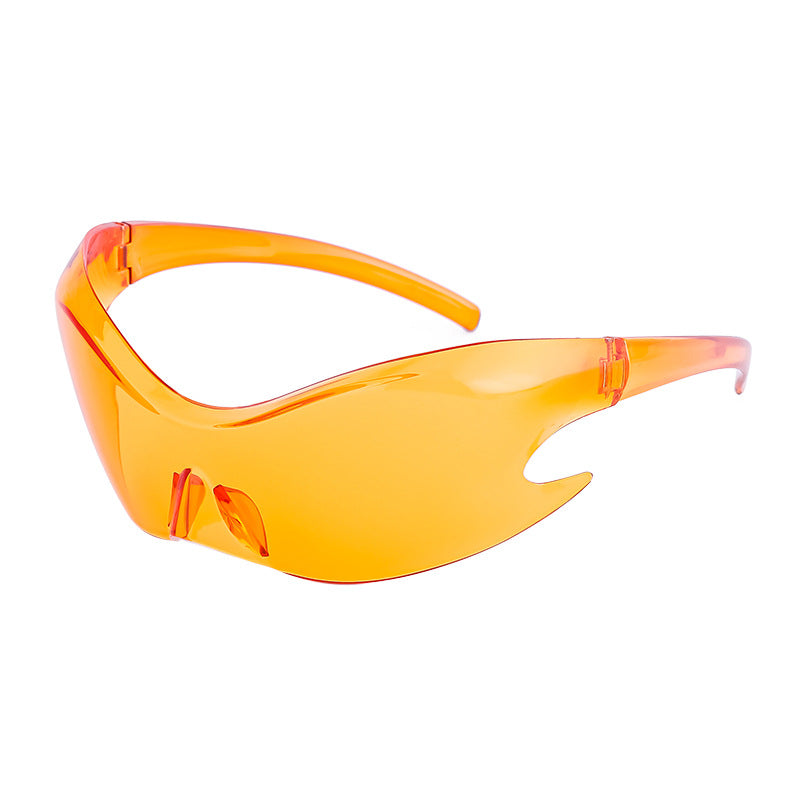 Wholesale PC Y2K Sports Windproof Colorful Tech Style One-piece Sunglasses